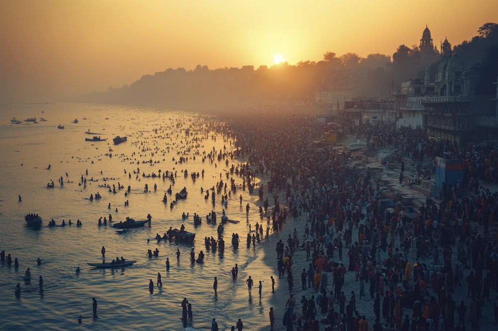 Holy Dip in Narmada